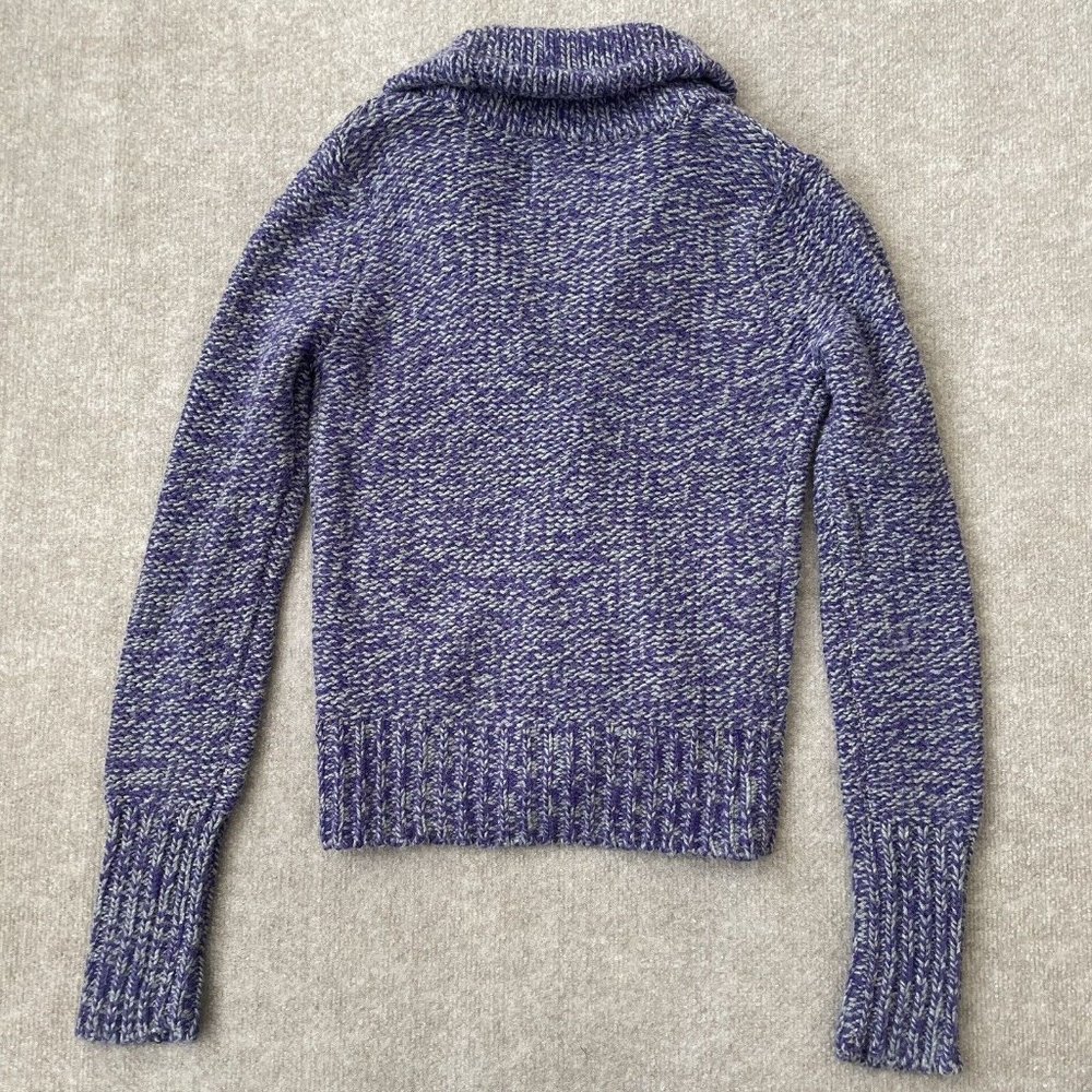 American Eagle Sweater Womens Small Purple Gray Button Cardigan Pockets Cozy - Picture 9 of 9